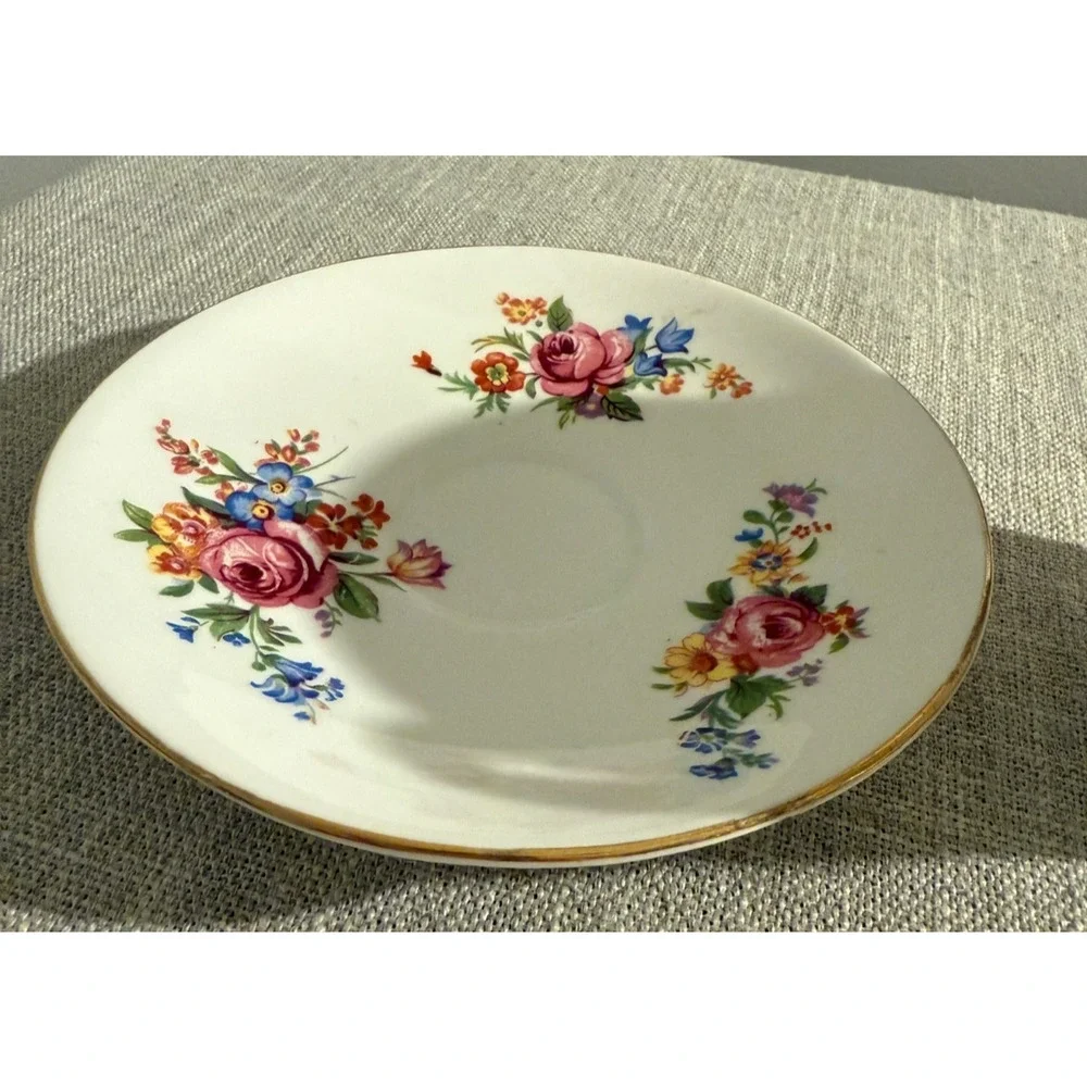 🌸 Stanley Fine Bone China Floral Teacup & Saucer Set | England